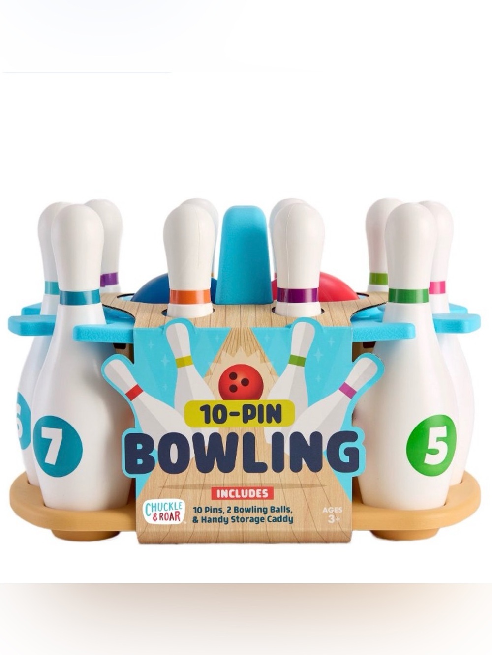 NWOT Chuckle & Roar Kids Bowling Set
10-Pin Bowling Game with Storage Caddy
